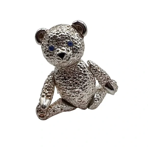 Vintage Articulating teddy bear brooch EUC - Picture 3 of 7